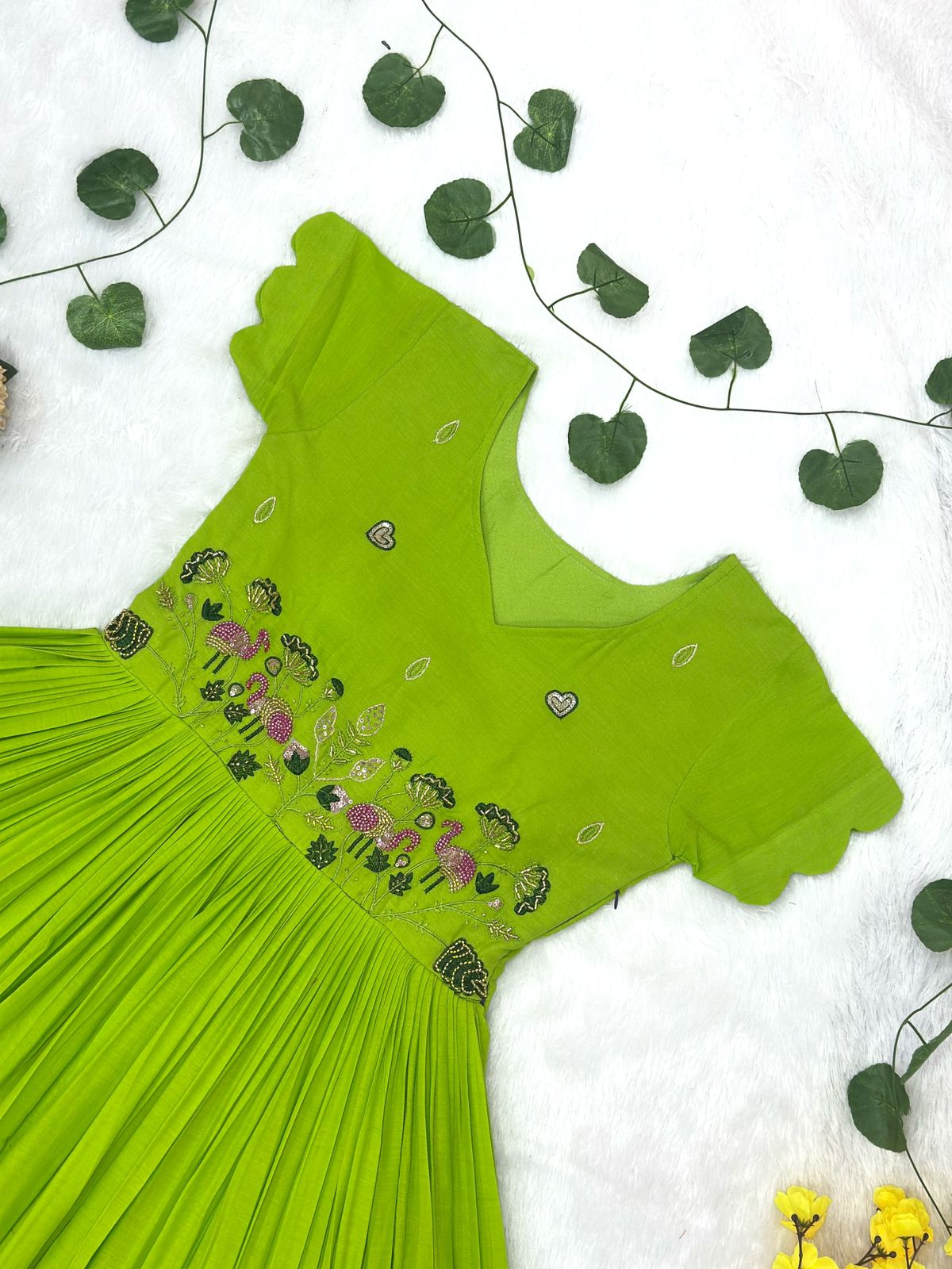 Cotton Gown with Maggam Work
