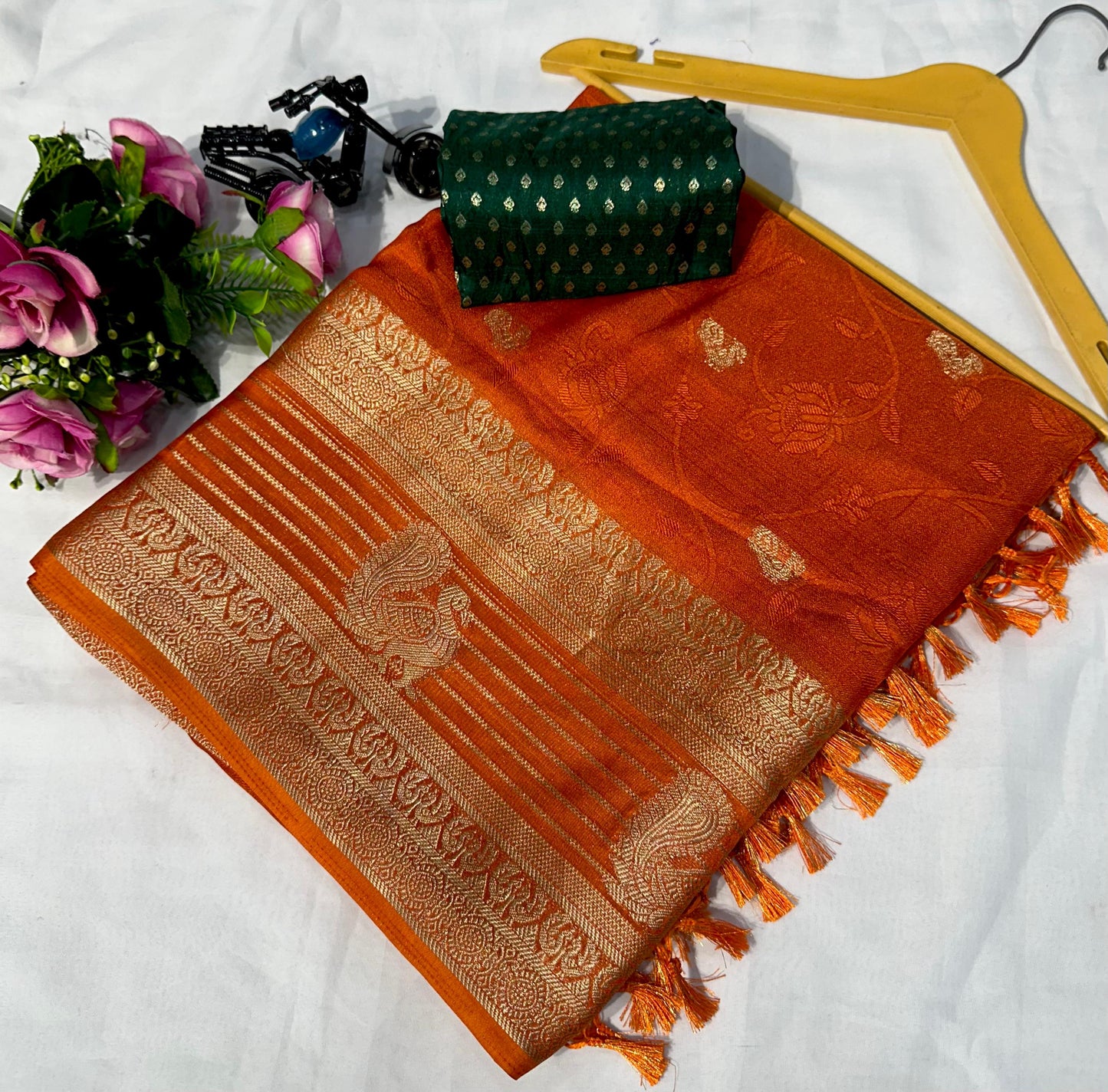 Heavy Marshmallow Blooming Color Saree