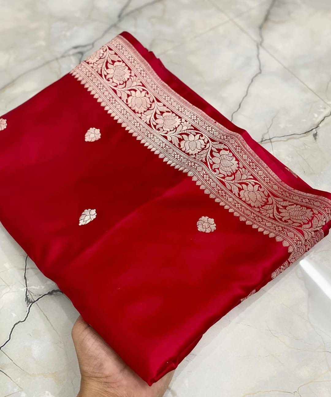 Handloom Banarasi Mashru Katan Silk Saree