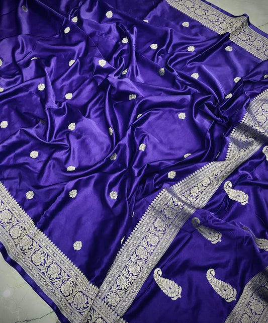 Handloom Banarasi Mashru Katan Silk Saree