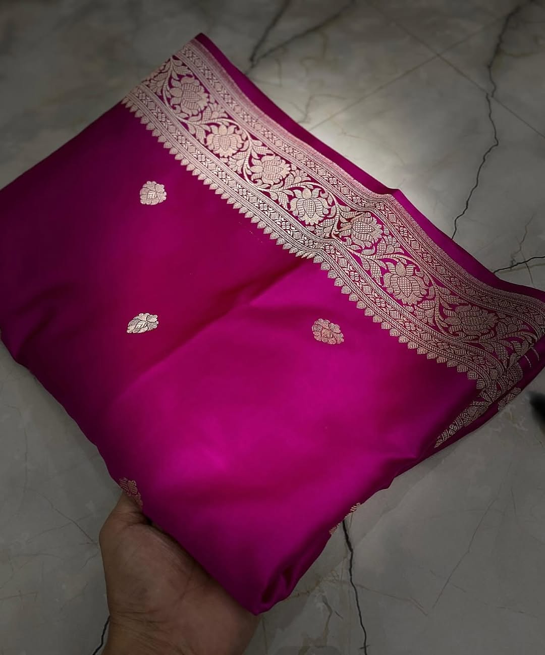 Handloom Banarasi Mashru Katan Silk Saree