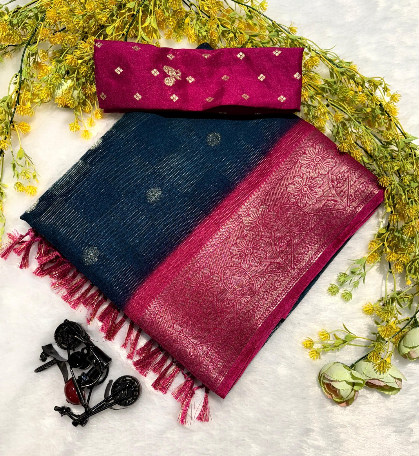Beautiful Kolam Silk Sarees