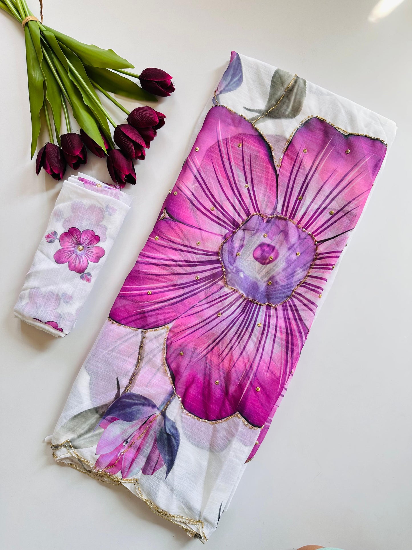 Tulips Saree
