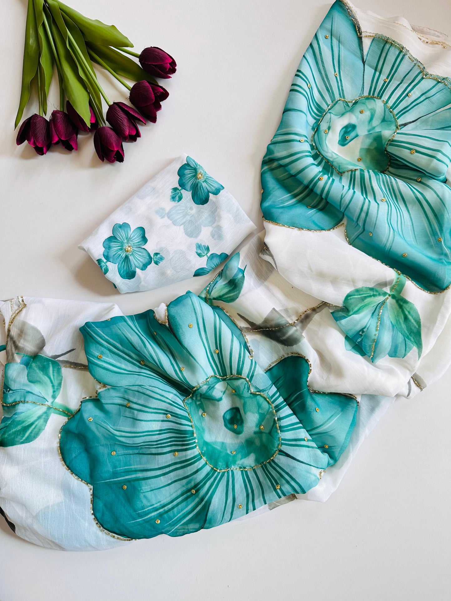 Tulips Saree