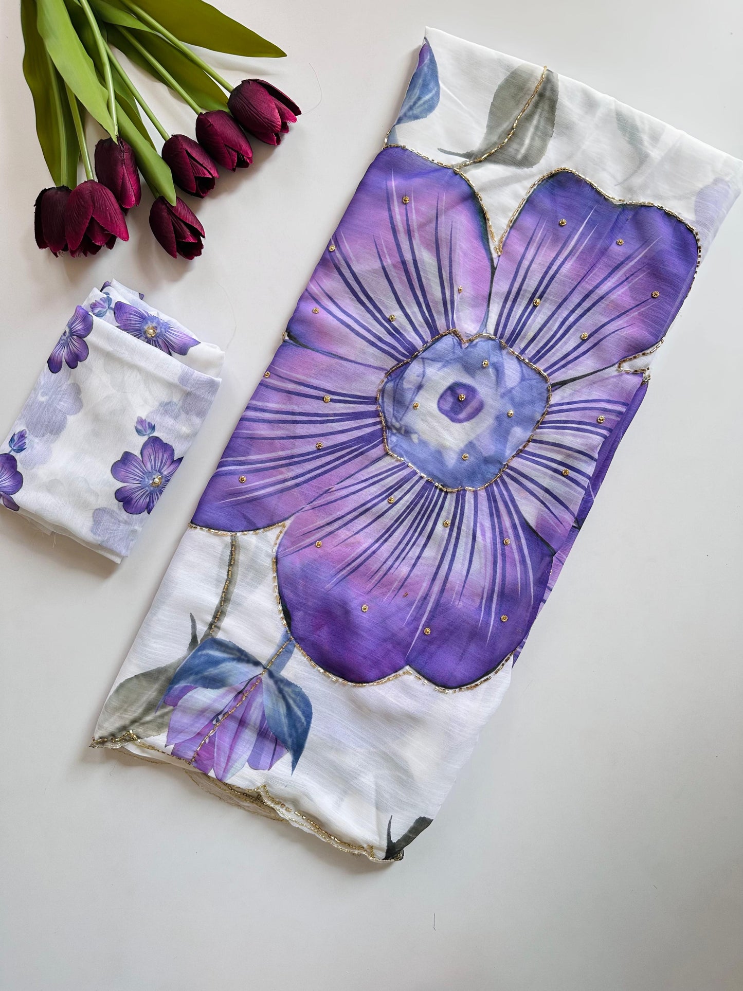 Tulips Saree