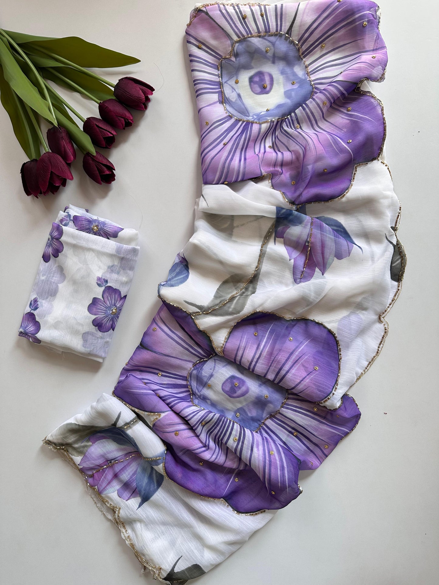 Tulips Saree