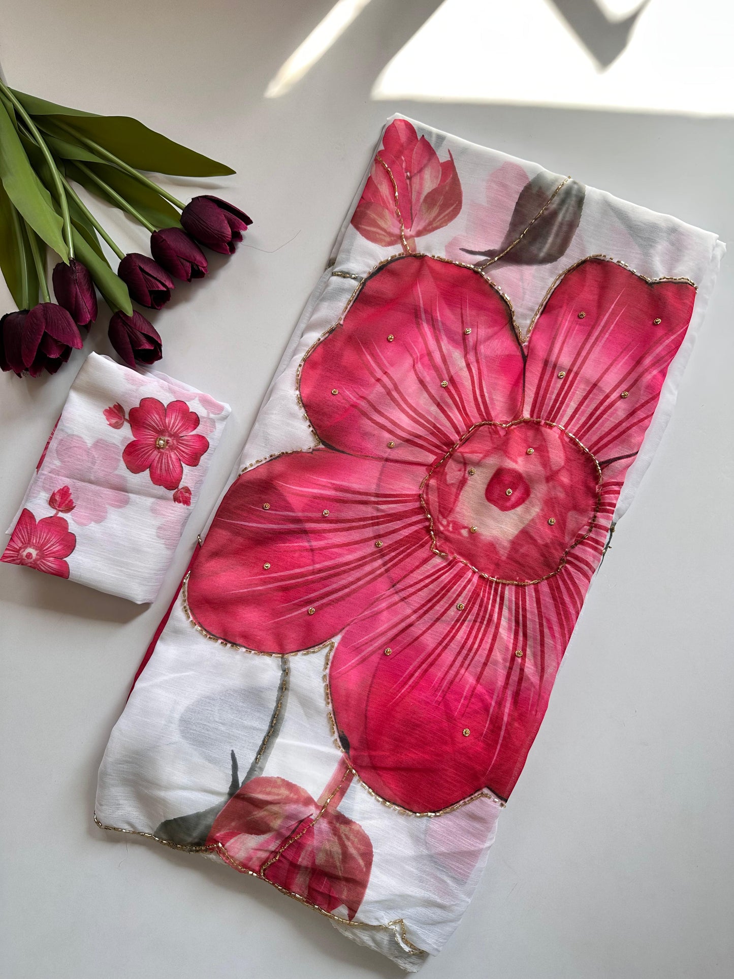 Tulips Saree