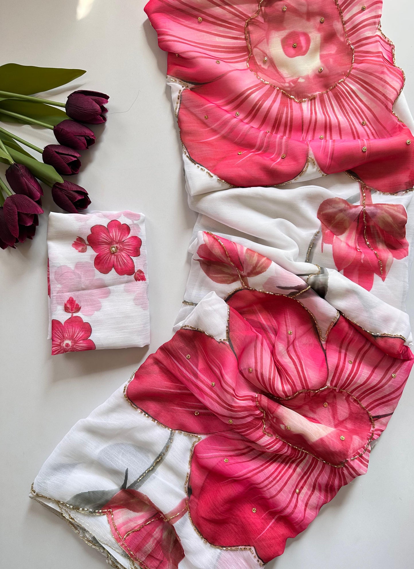 Tulips Saree
