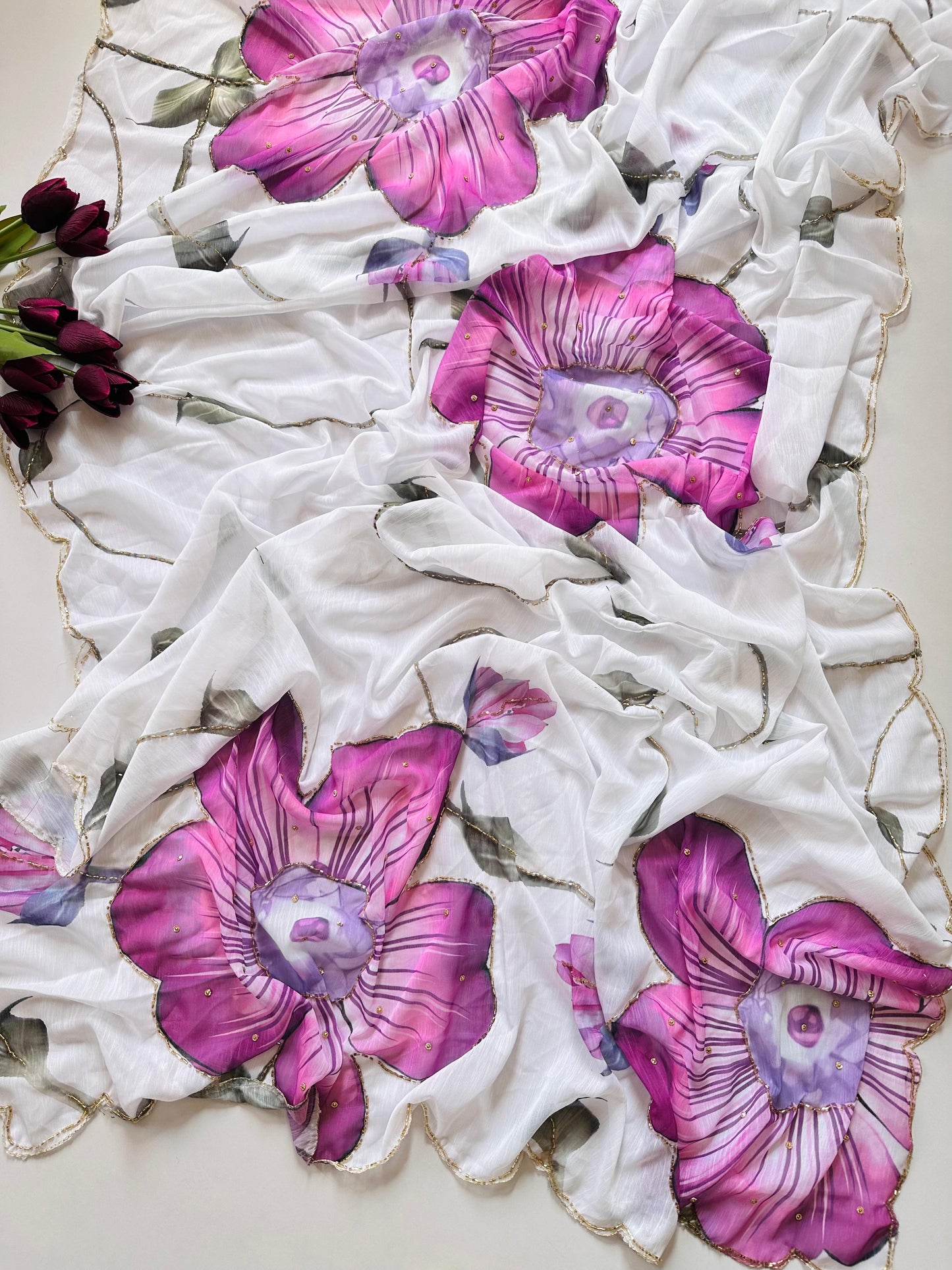 Tulips Saree