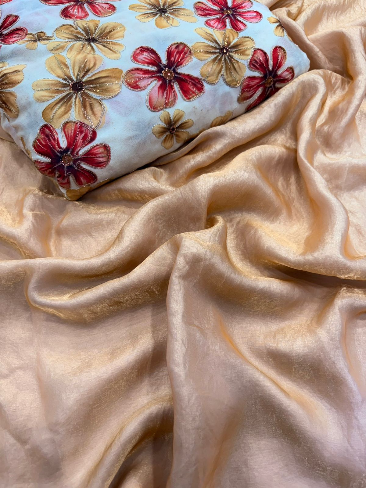 Fendy Satin Dual Shade Saree with Sequin Embroidery