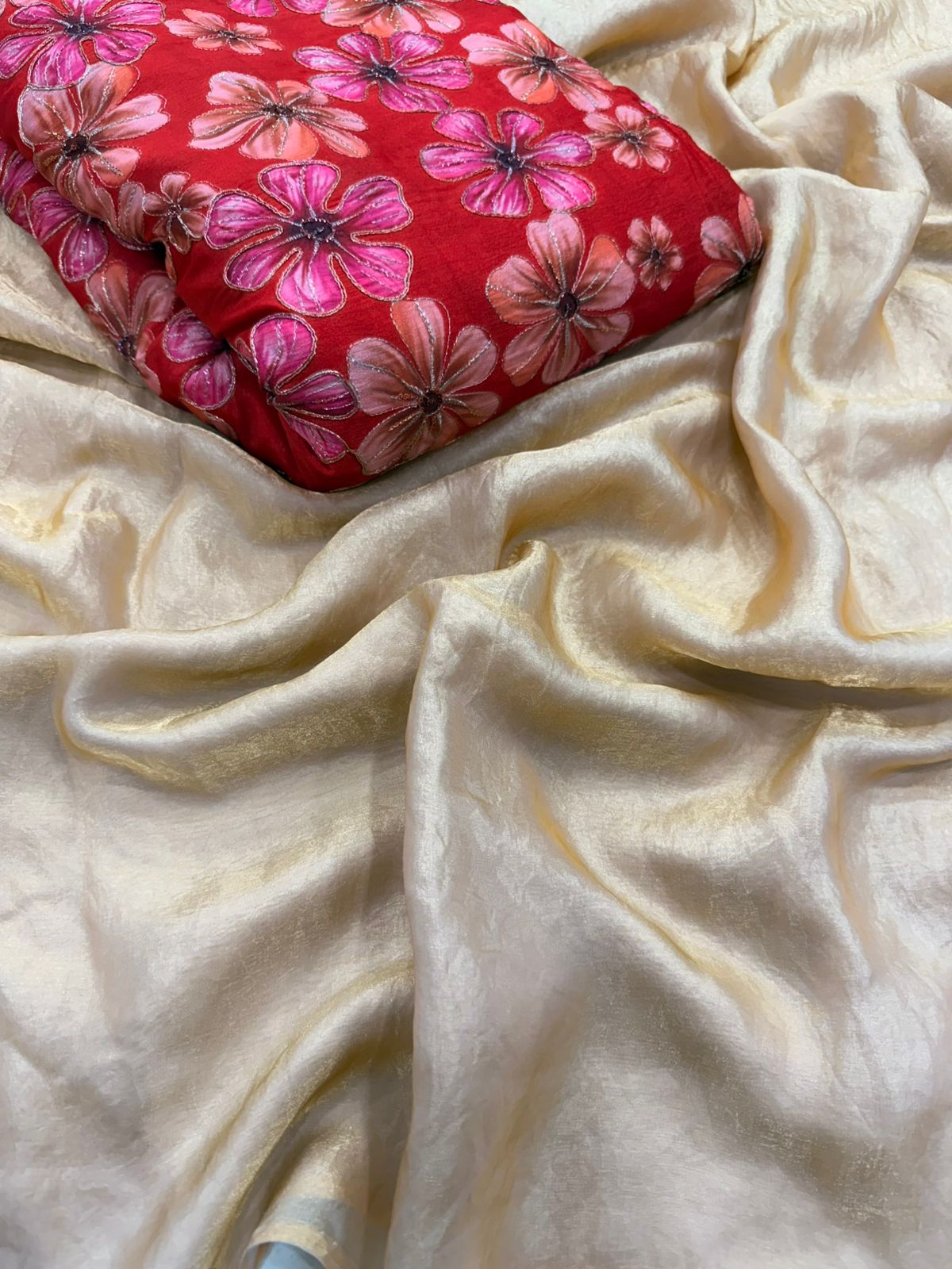Fendy Satin Dual Shade Saree with Sequin Embroidery