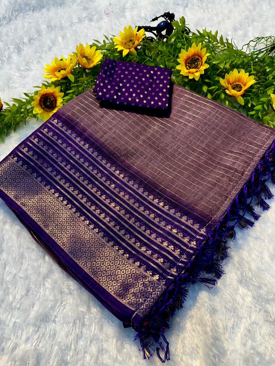 Semi Dola Saree – Orange Special