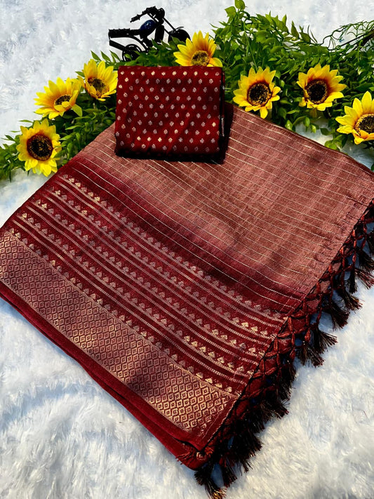 Semi Dola Saree – Orange Special