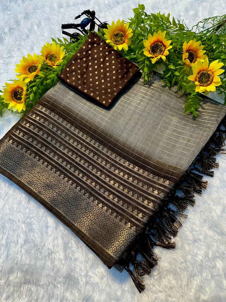 Semi Dola Saree – Orange Special