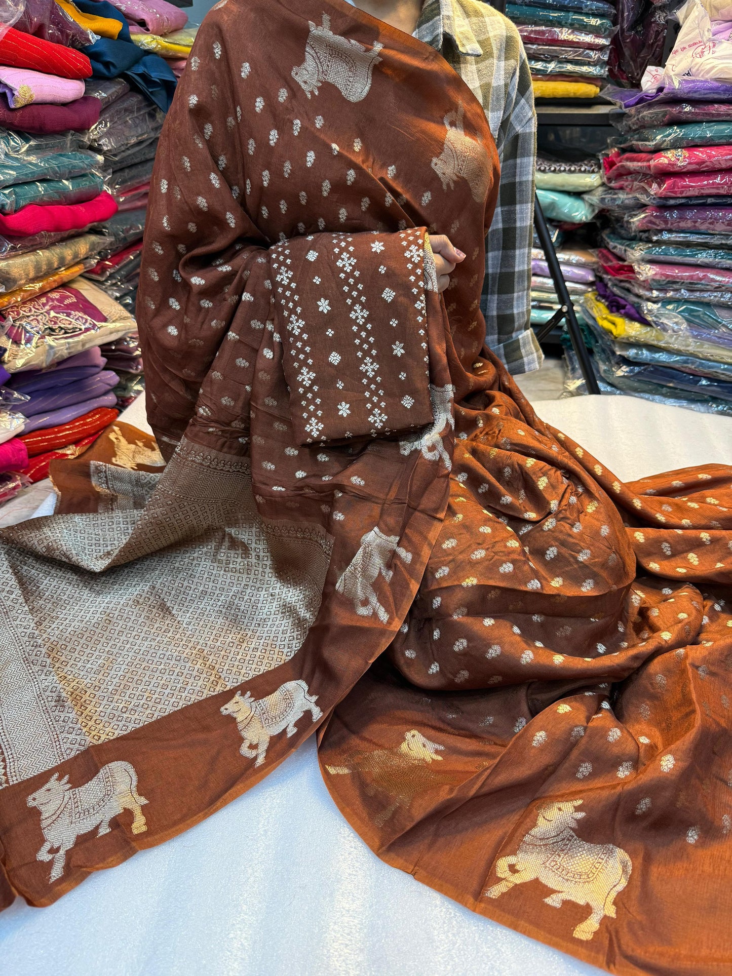 Pure Soft Viscose Dola Crepe Silk Saree