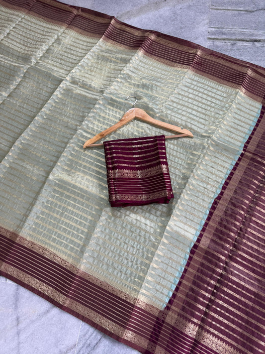 Banarasi Handloom Soft Tissue Katan Saree