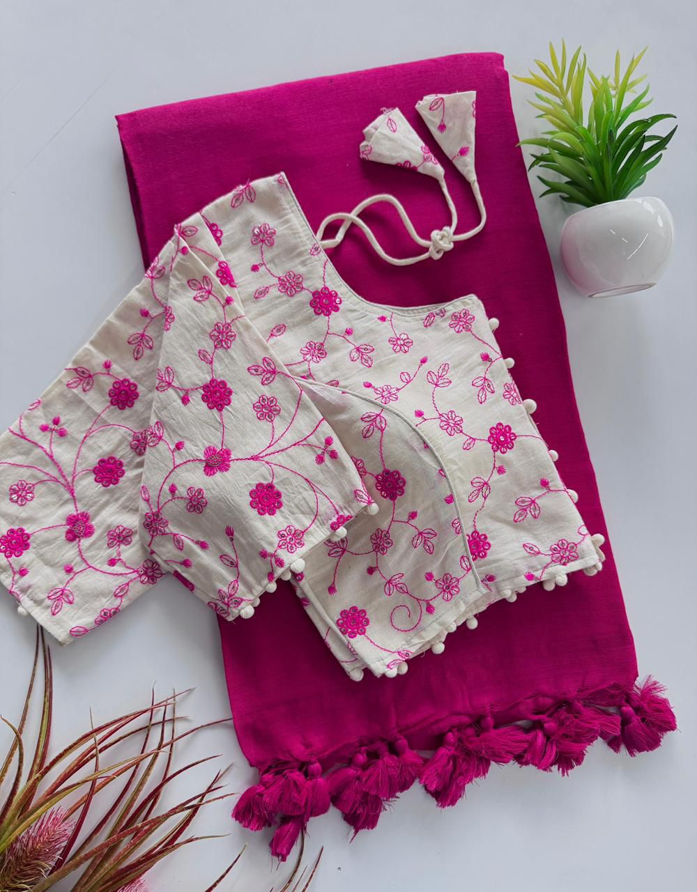 Handloom Khadi Cotton Saree Set