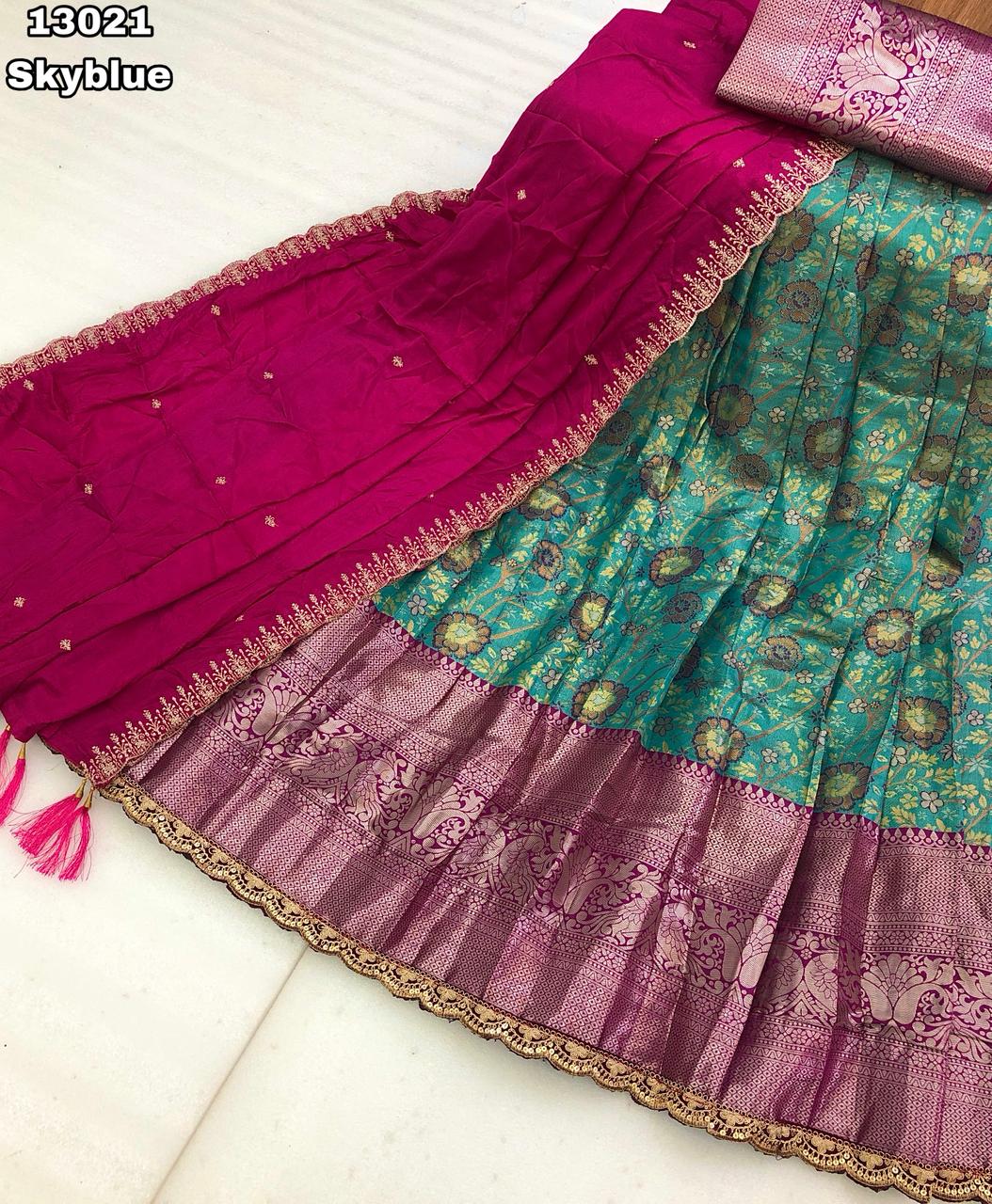 Kanjivaram Half Saree