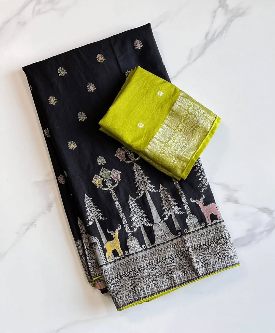 Mangalagiri pattu Rich pallu saree