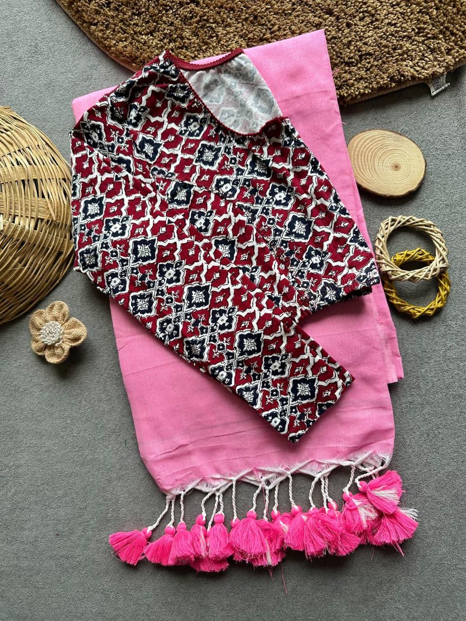 Khadi Stretchable Saree& Blouse 2