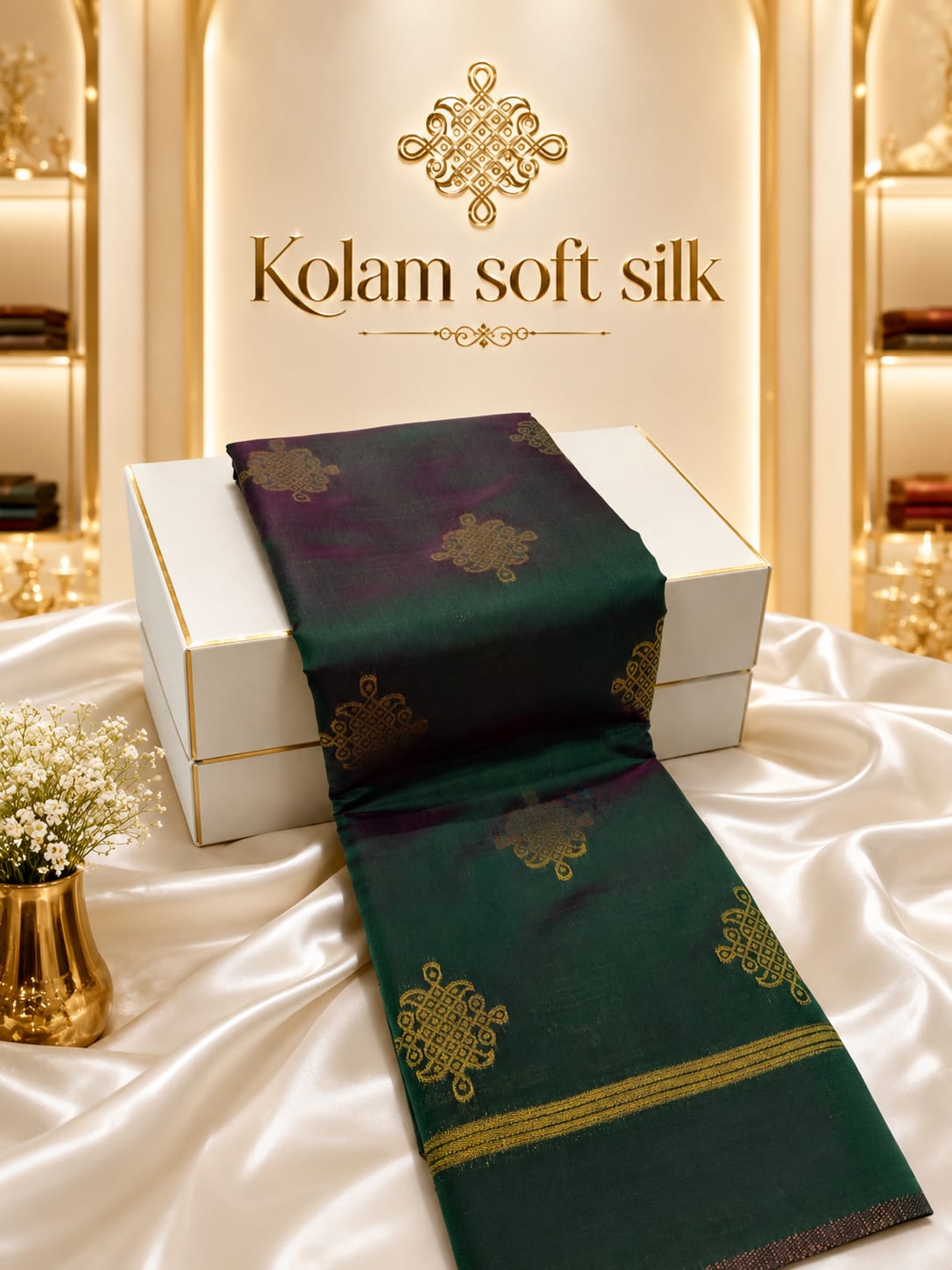 Kolam Art Silk Saree
