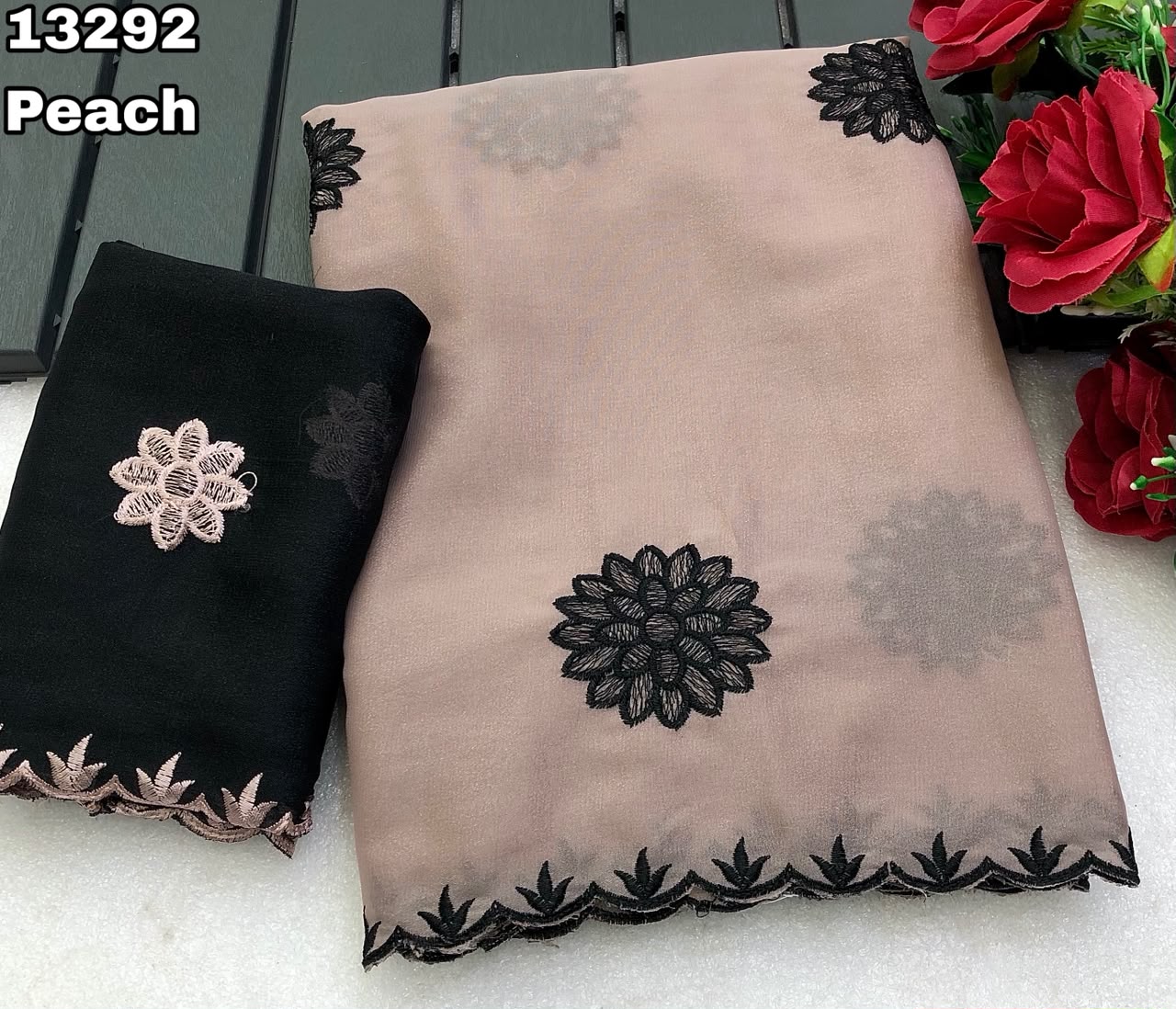 Premium Floral Embroided Saree