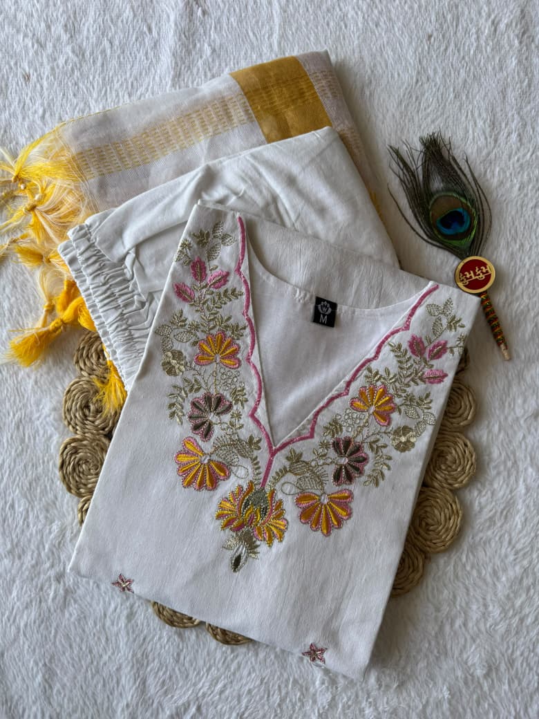 Onam Kurtha Set