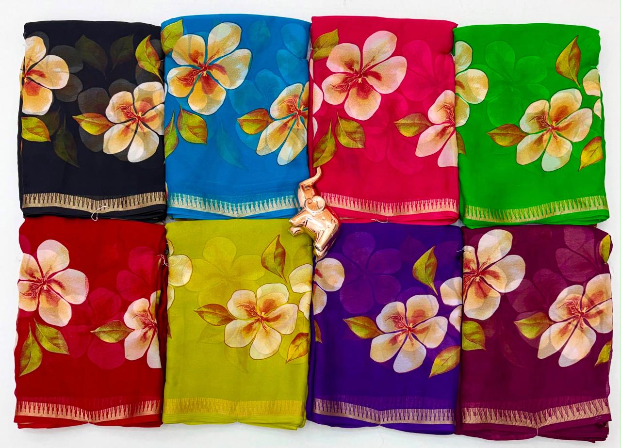 Flower Printed Saree