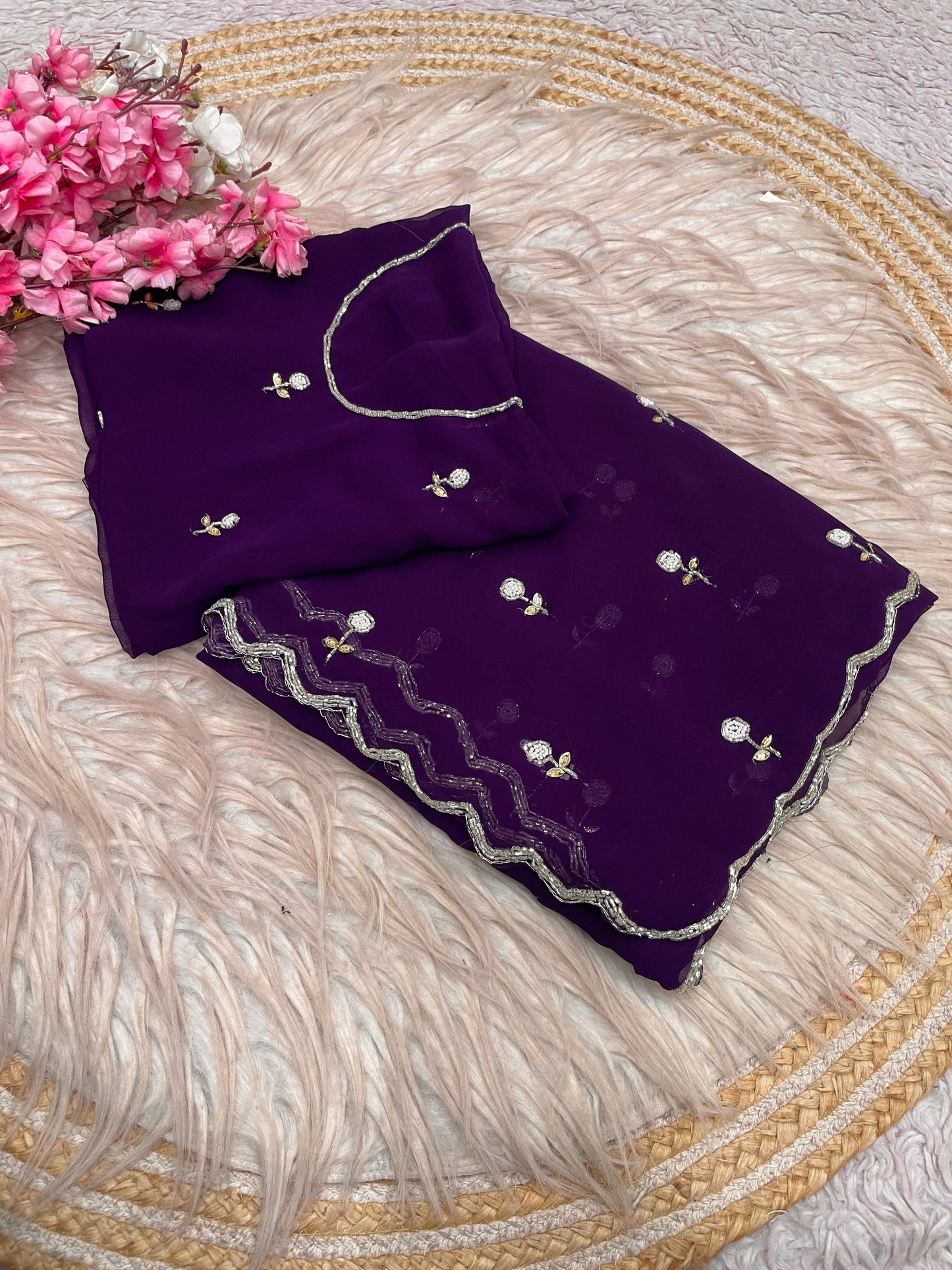 Beautiful Hand Work Saree