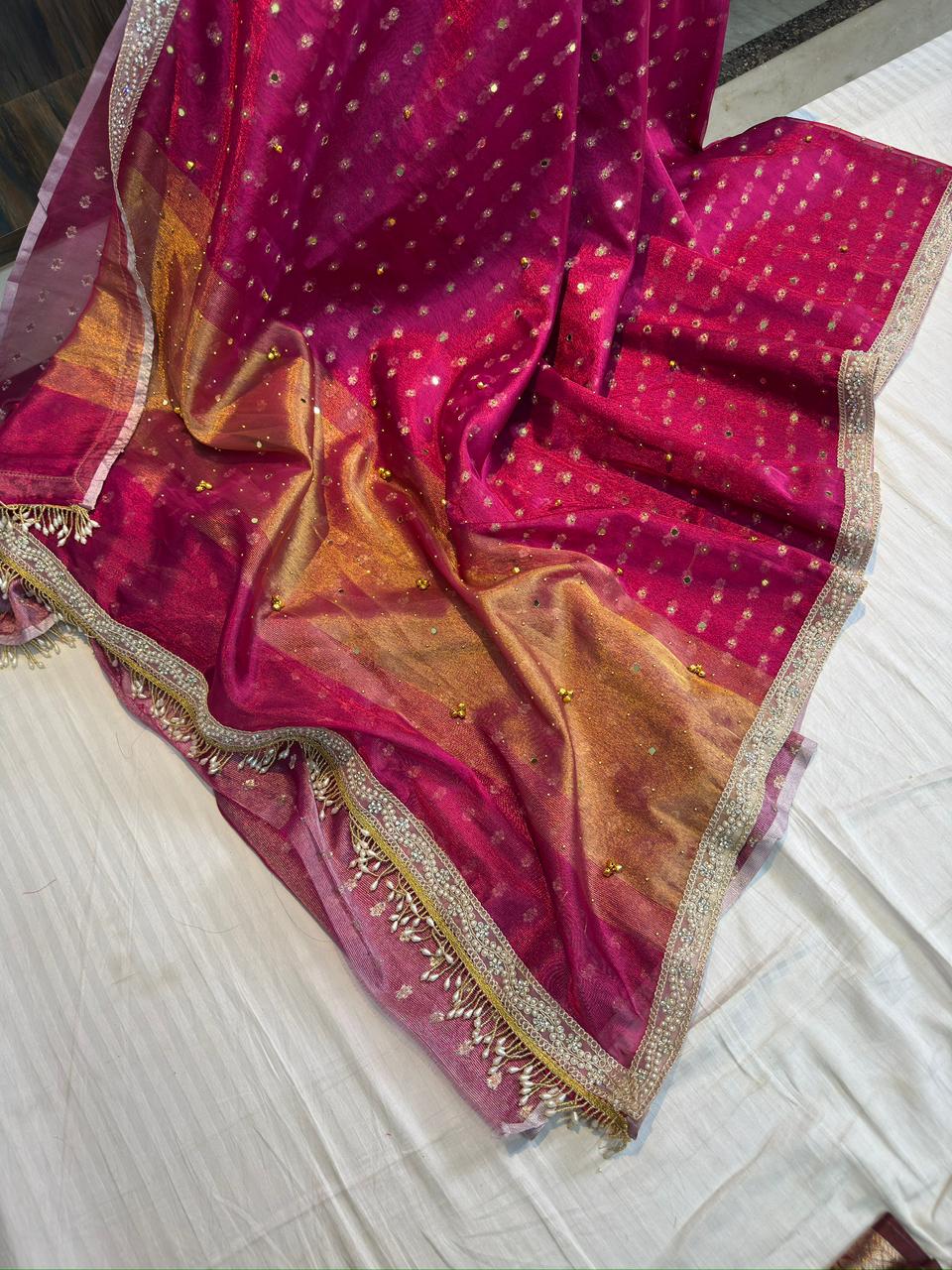 Stone Work Saree