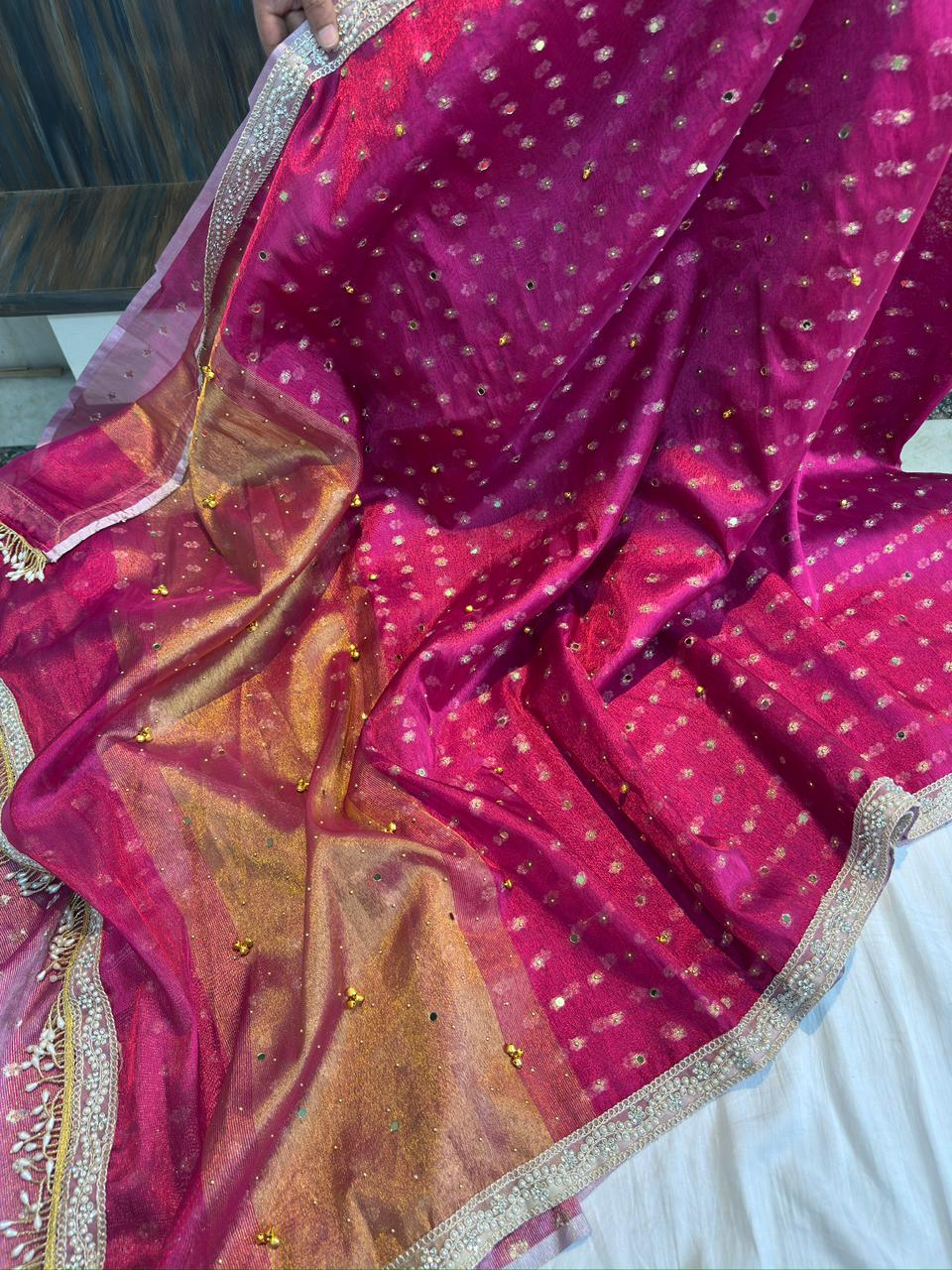 Stone Work Saree