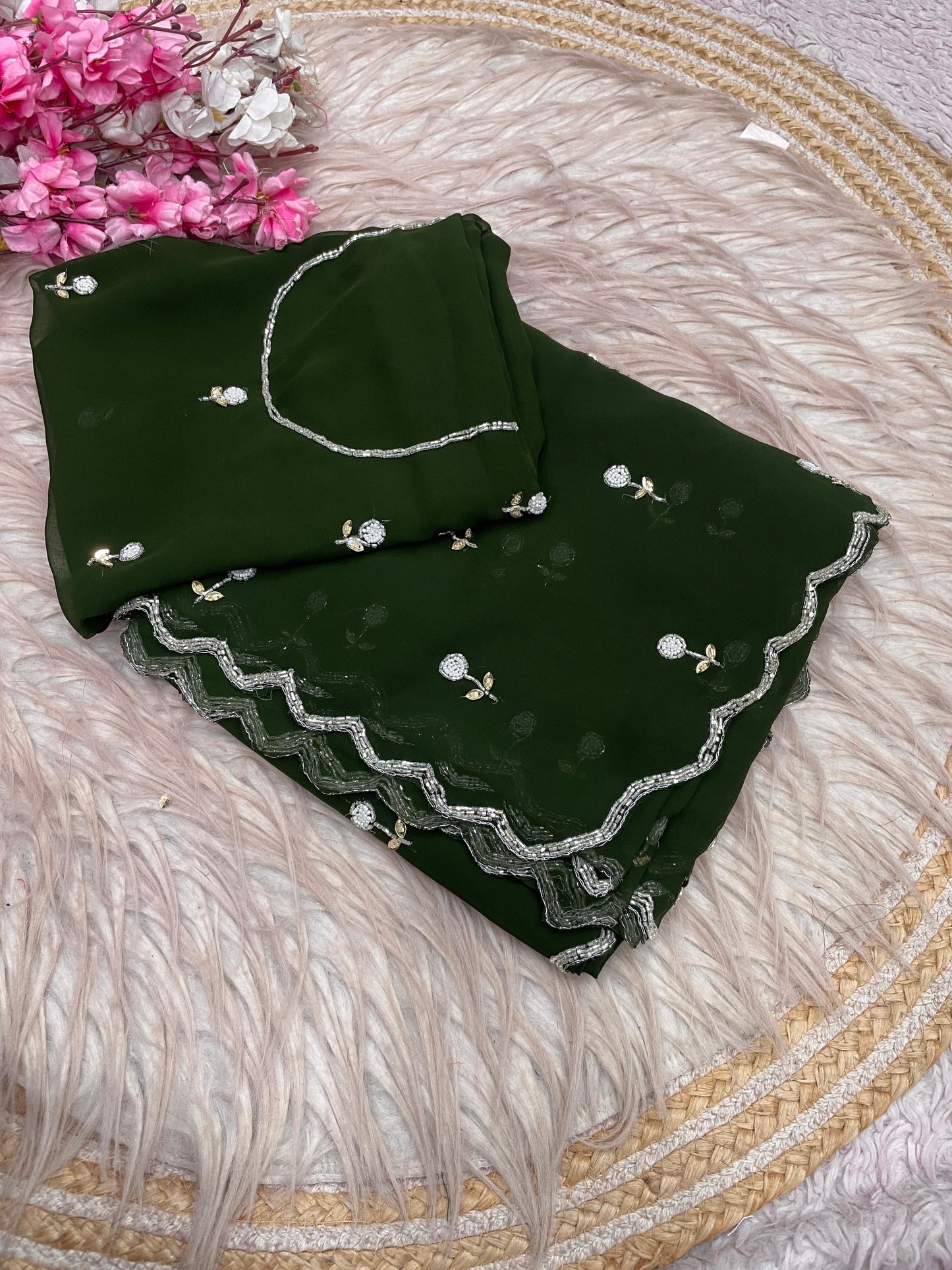 Beautiful Hand Work Saree