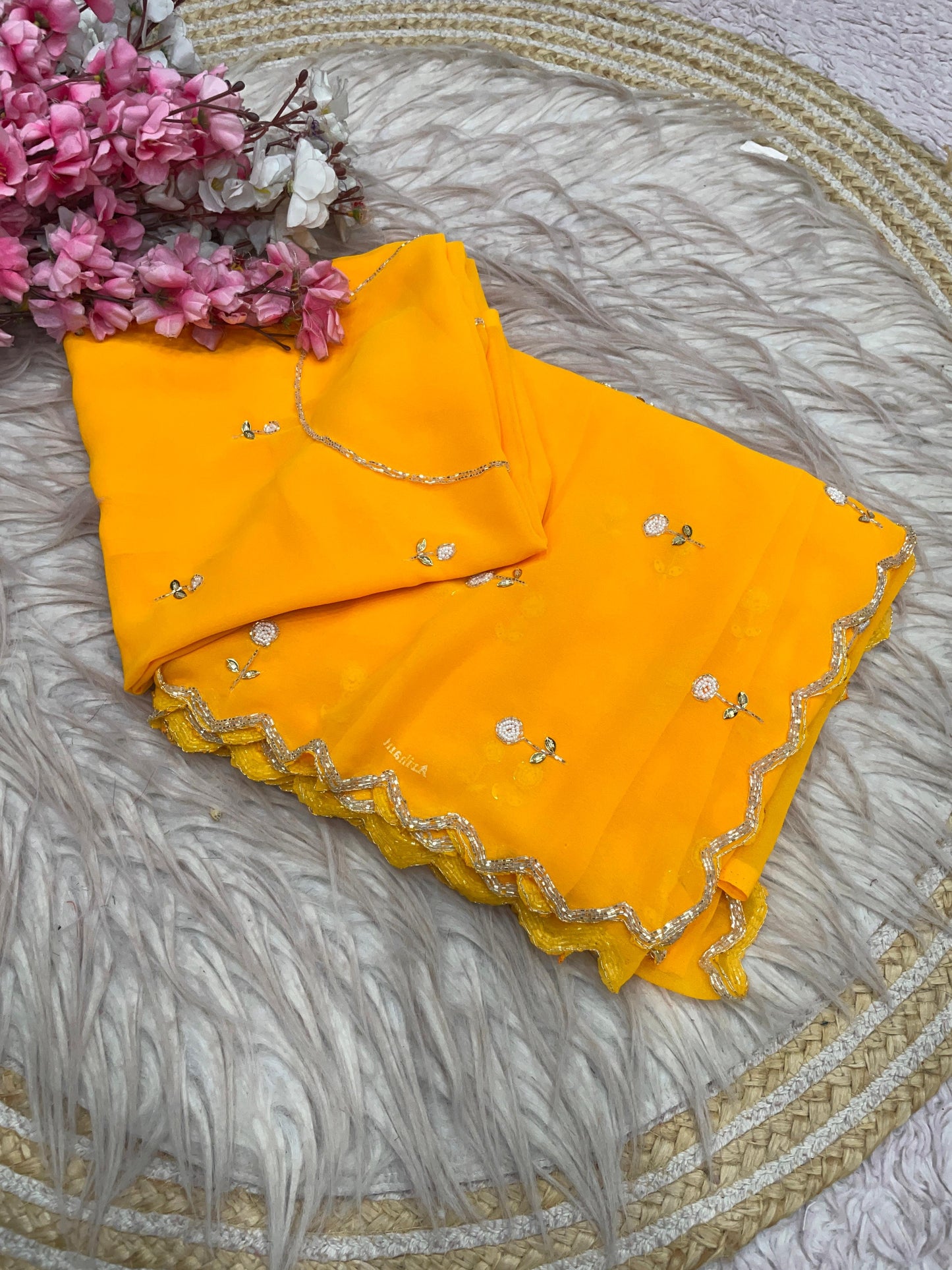 Beautiful Hand Work Saree
