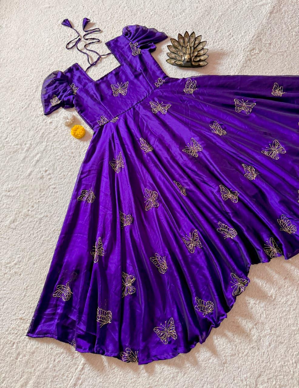 Butterfly Printed Gown