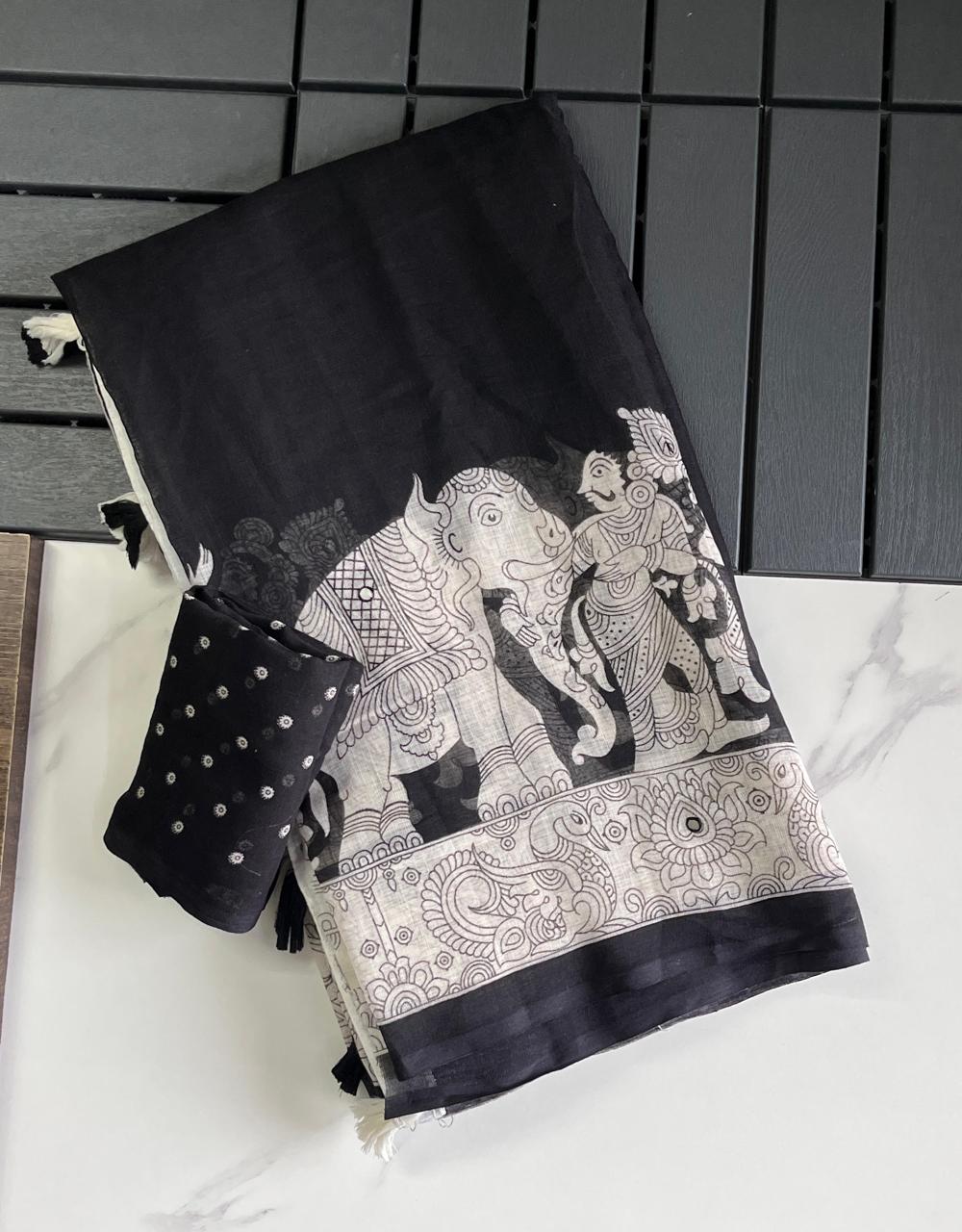 Kalamkari Printed Saree