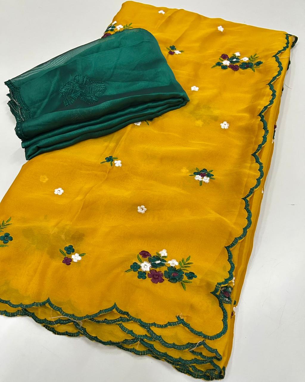 rangoli shilk Multi saree