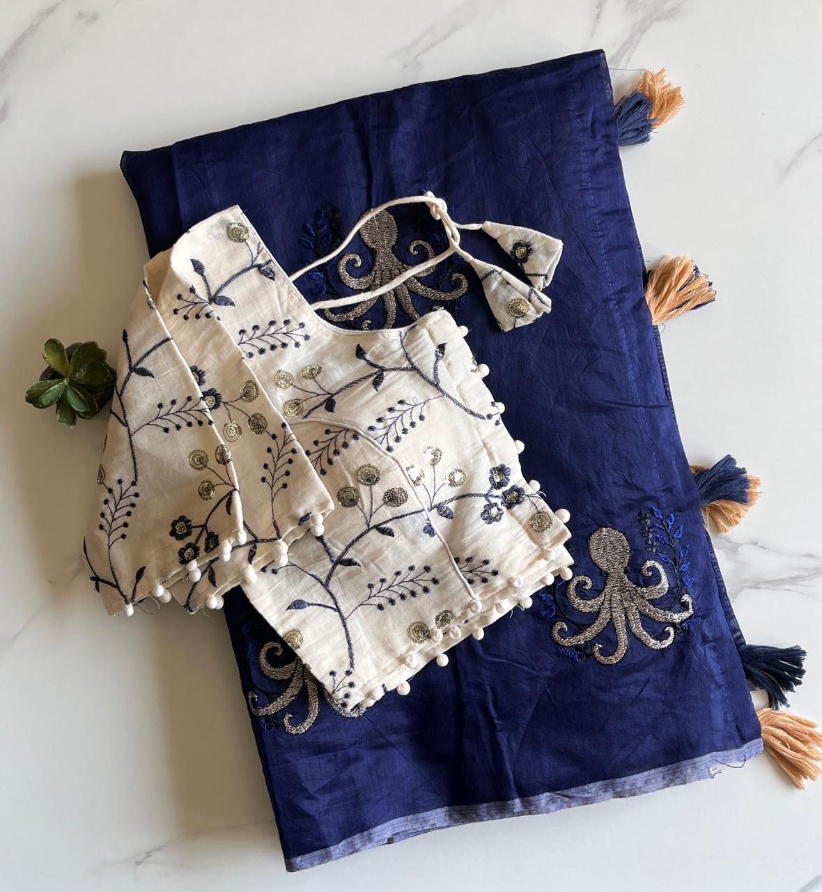 Octopus Printed Saree