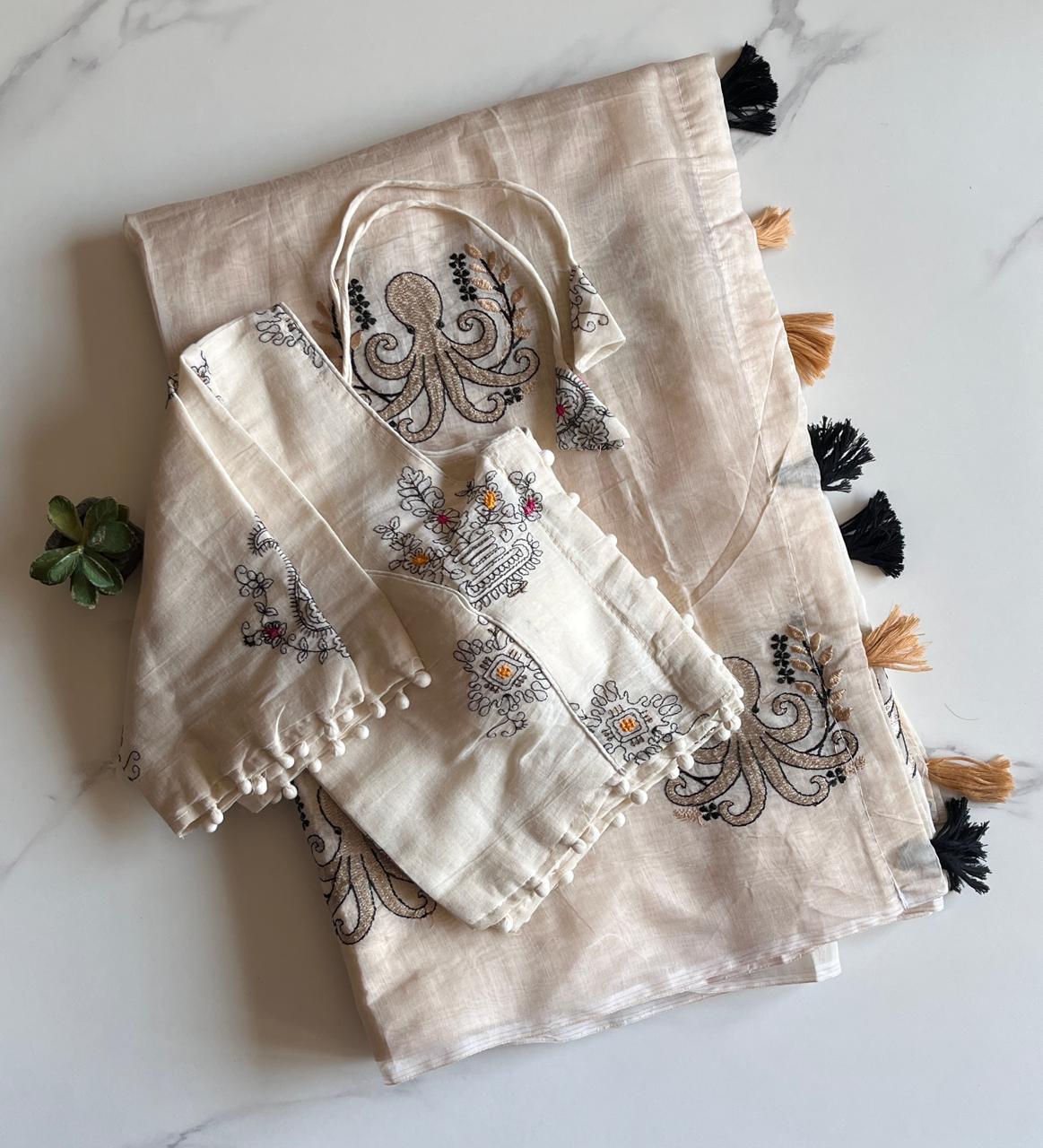 Octopus Printed Saree