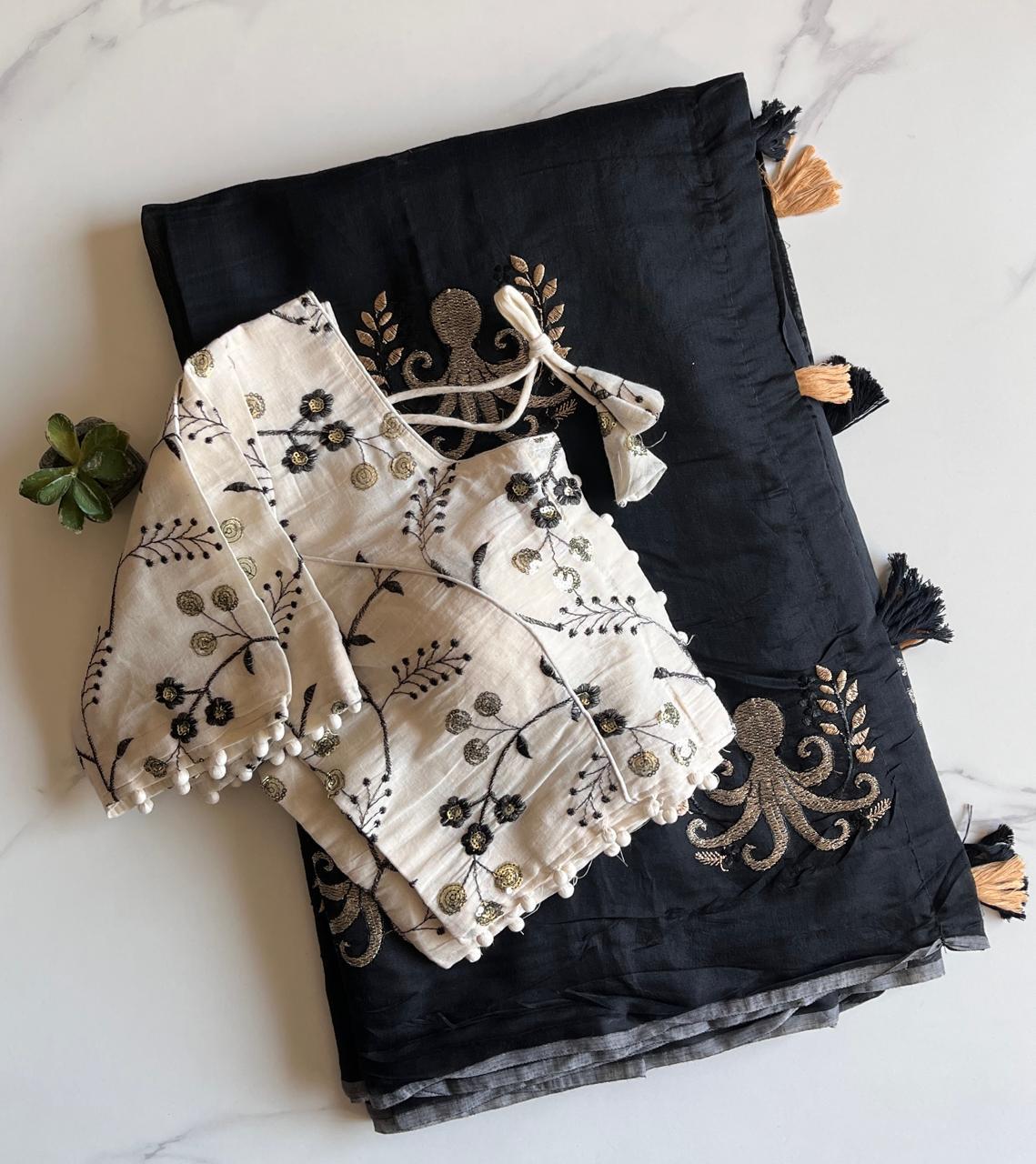 Octopus Printed Saree