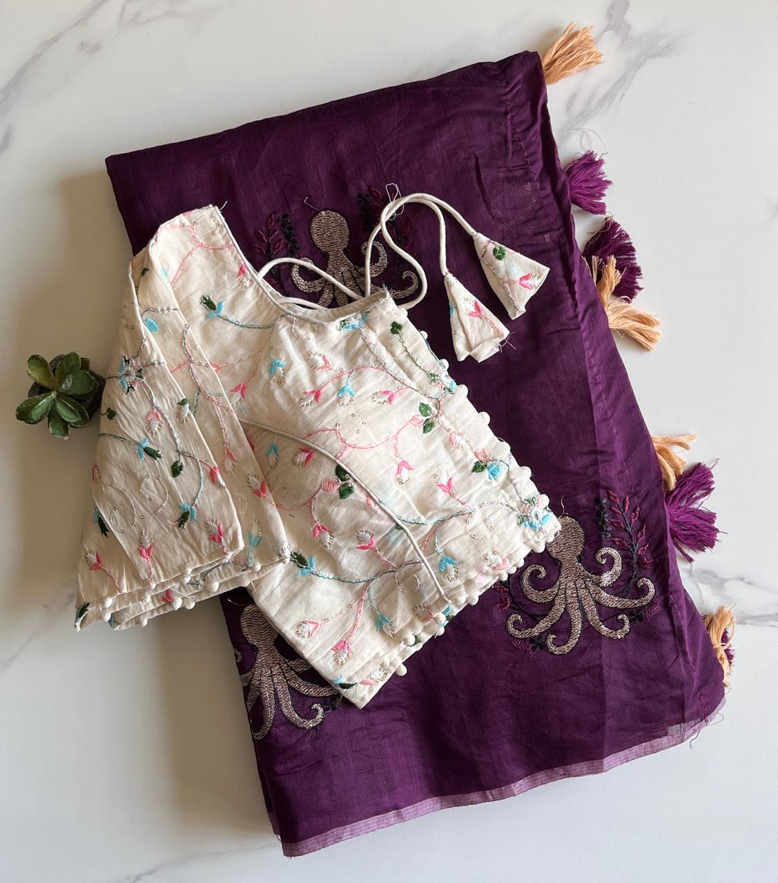Octopus Printed Saree