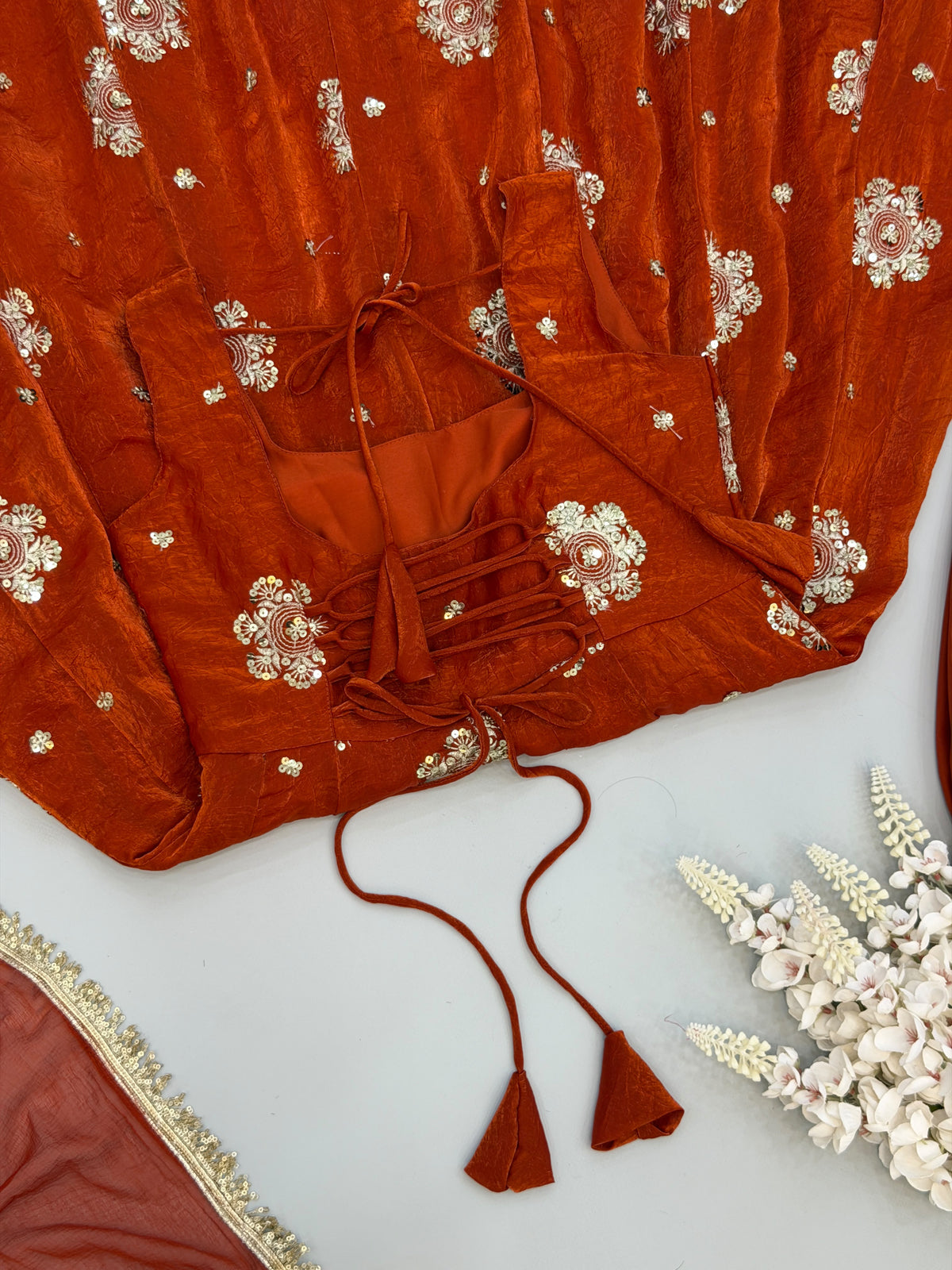Embroided Gown Pant set