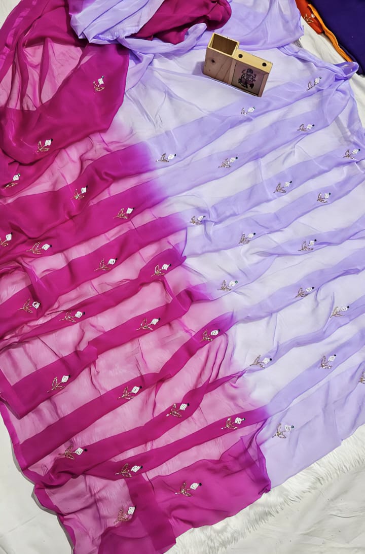 Beautiful Hand work Saree
