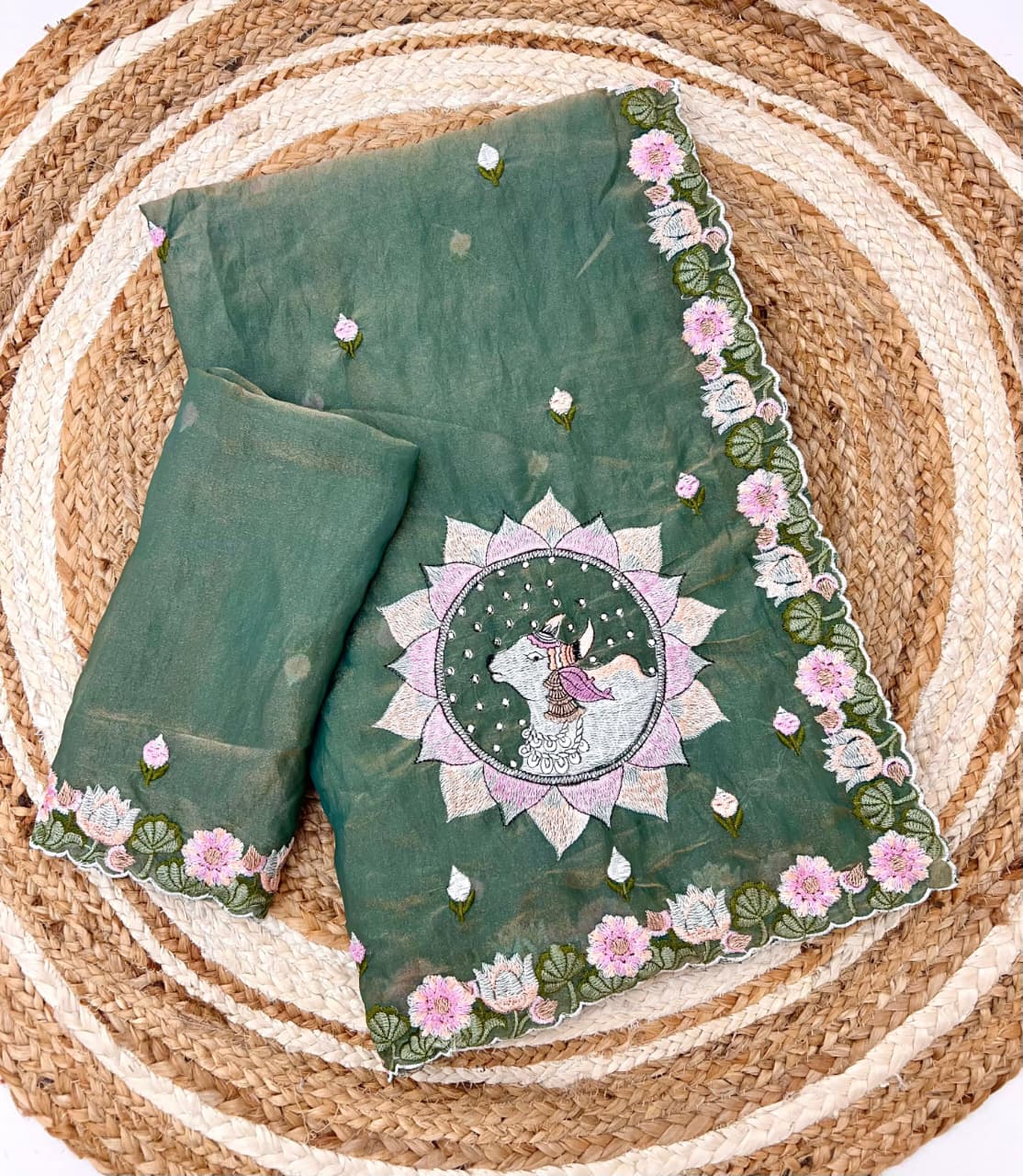 Floral Border Saree