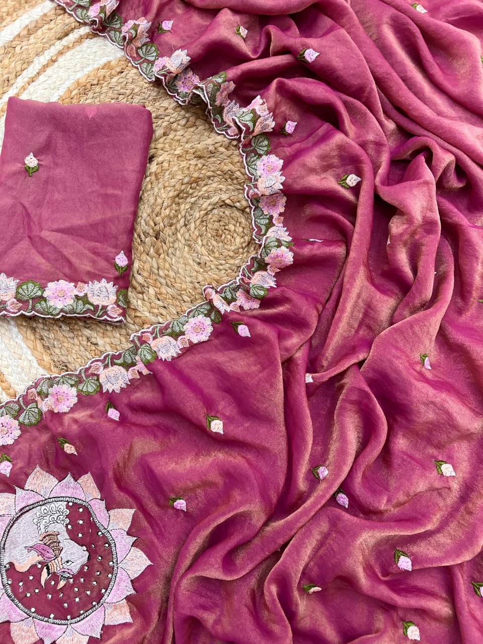 Floral Border Saree