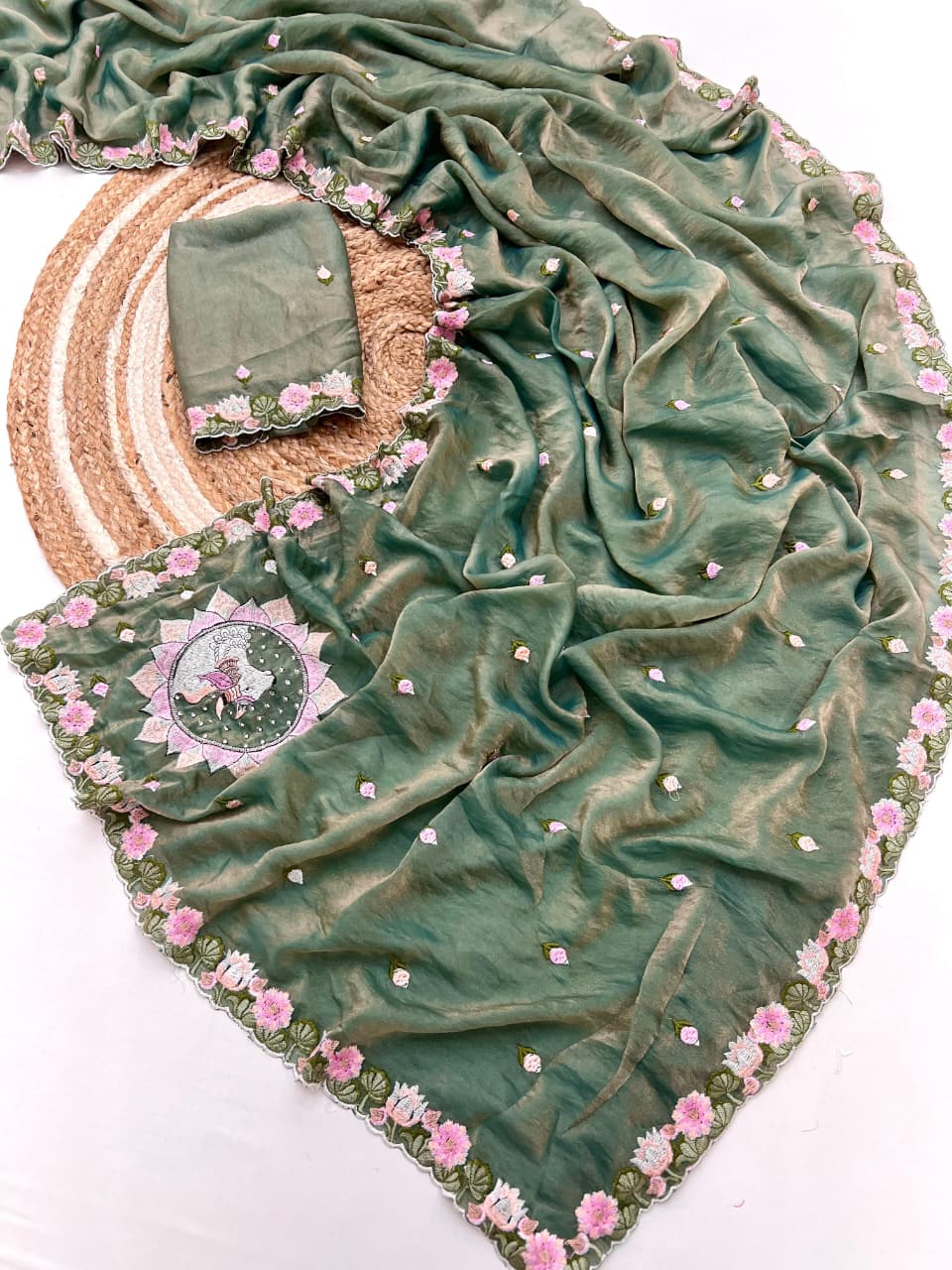 Floral Border Saree