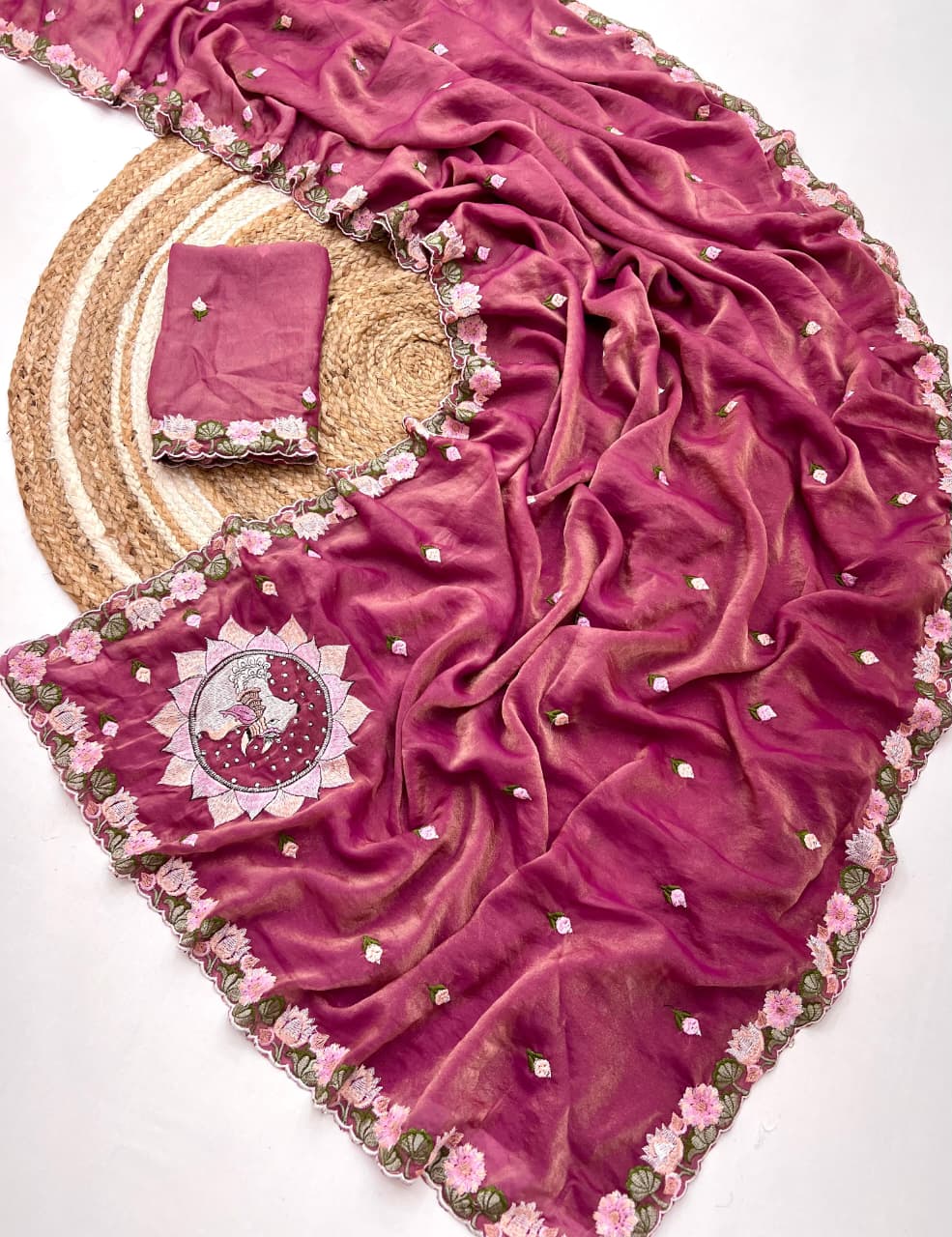 Floral Border Saree