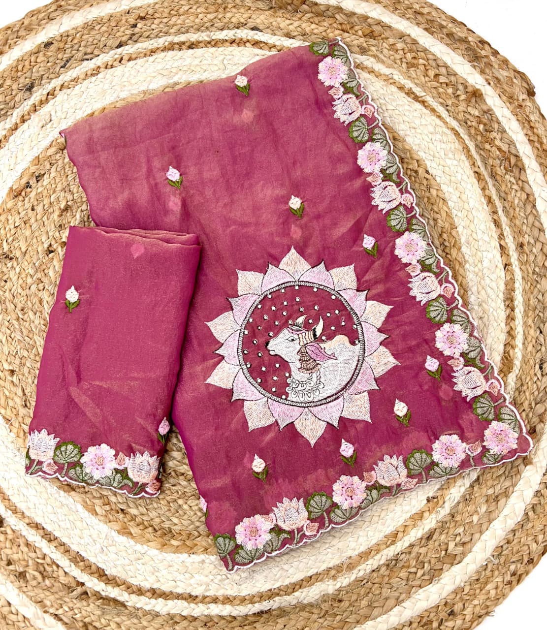 Floral Border Saree