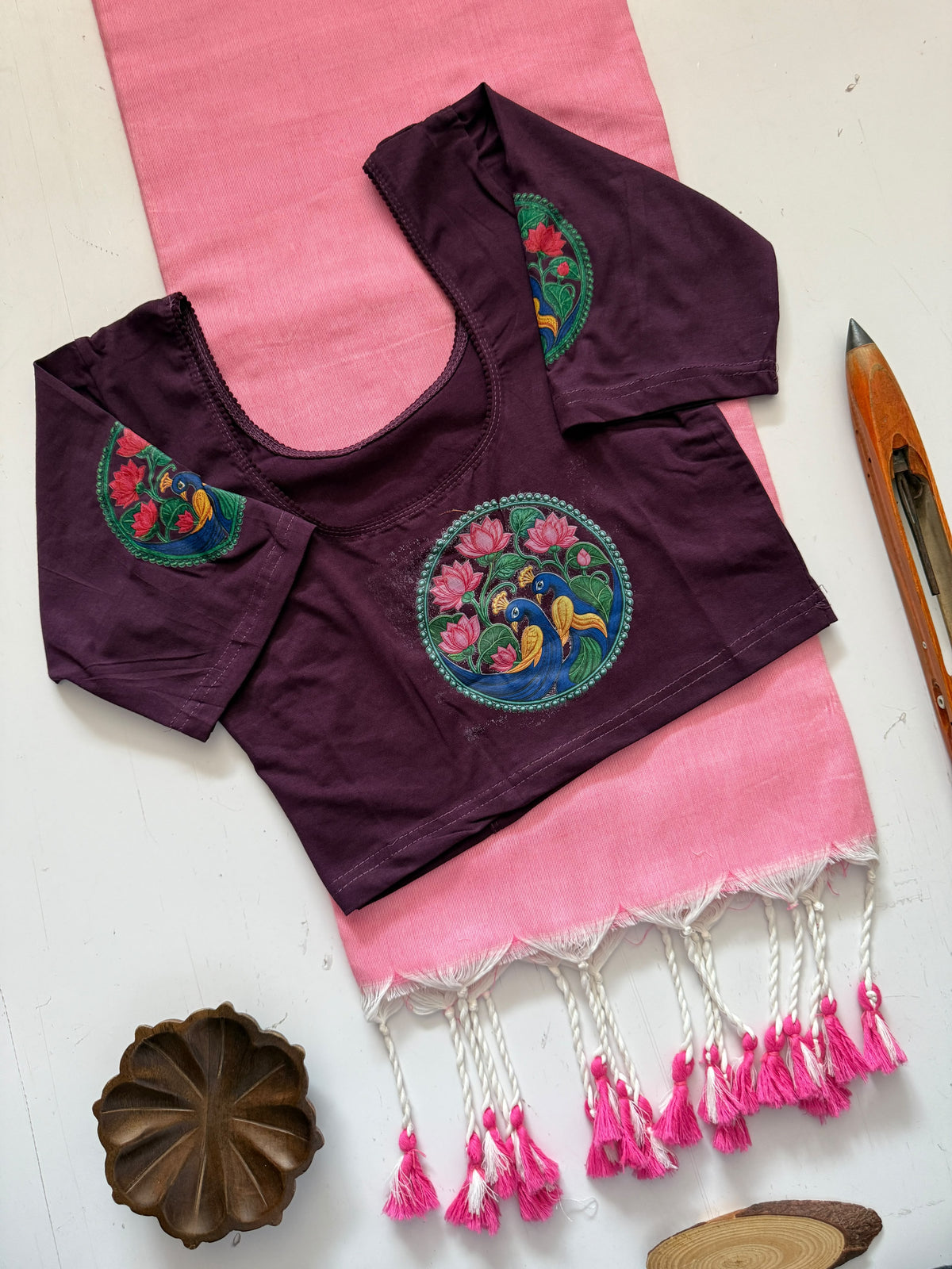 Khadi Cotton Saree & Strechable Blouse