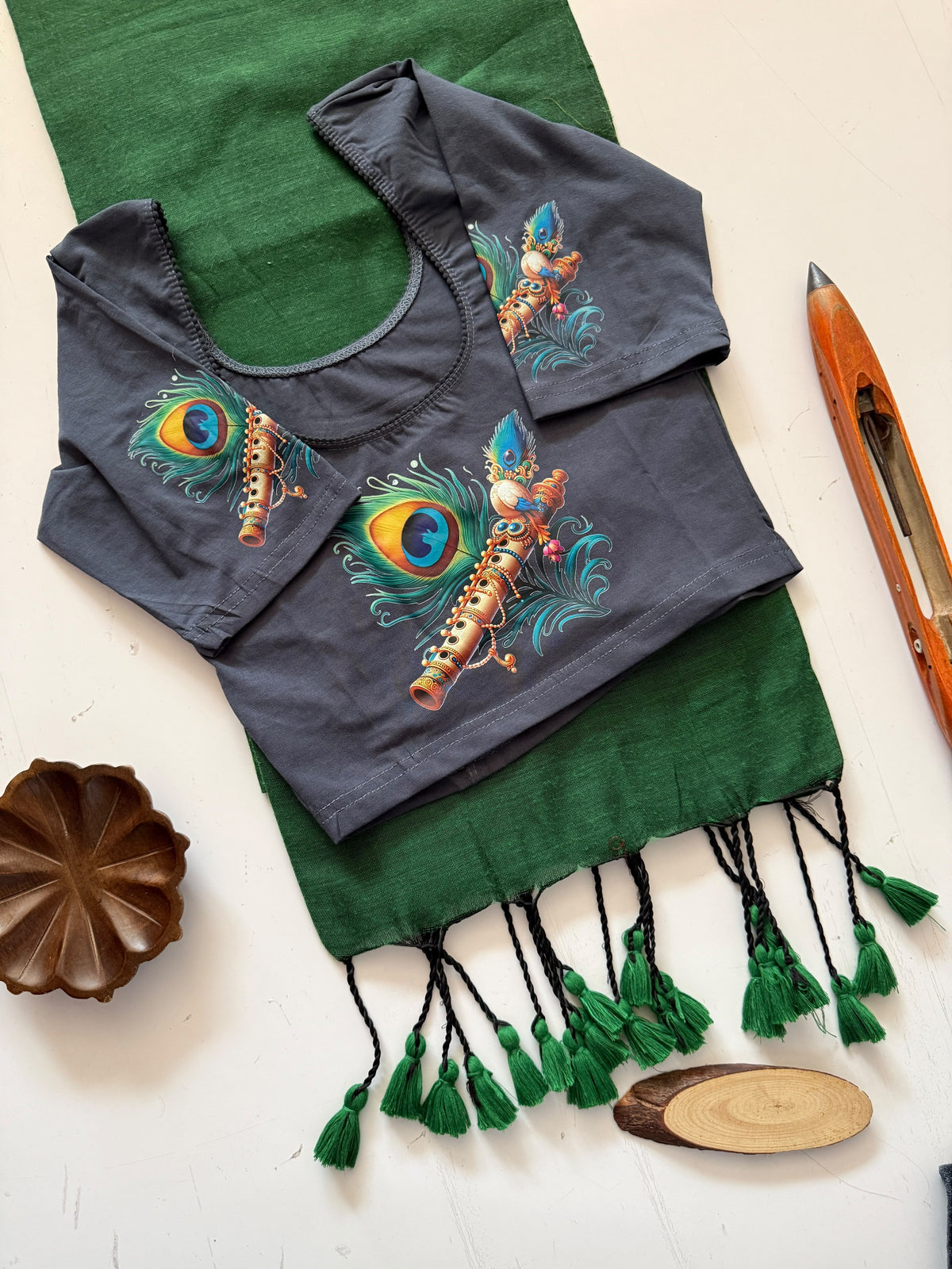 Khadi Cotton Saree & Strechable Blouse