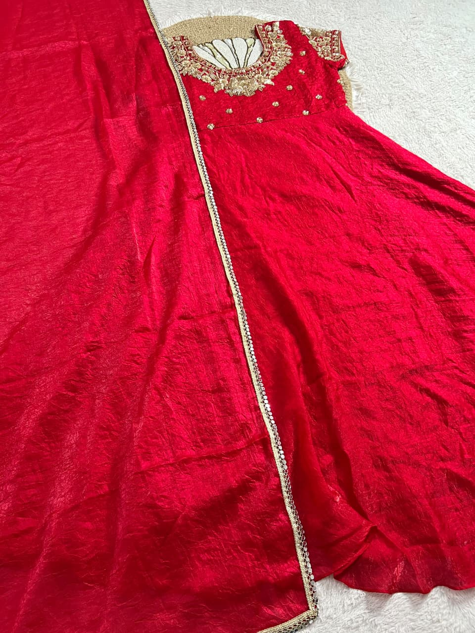 Gown with Mirror Work